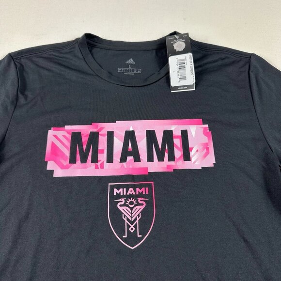 Adidas Inter Miami FC Short Sleeve Soccer Jersey Shirt Mens Large MLS Black - Picture 3 of 9